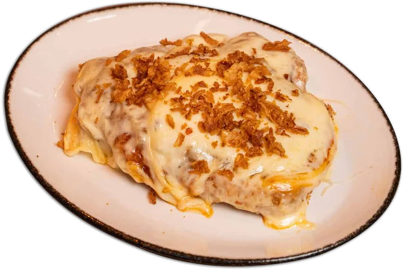 Milanesa de MILA con crocante de cebolla