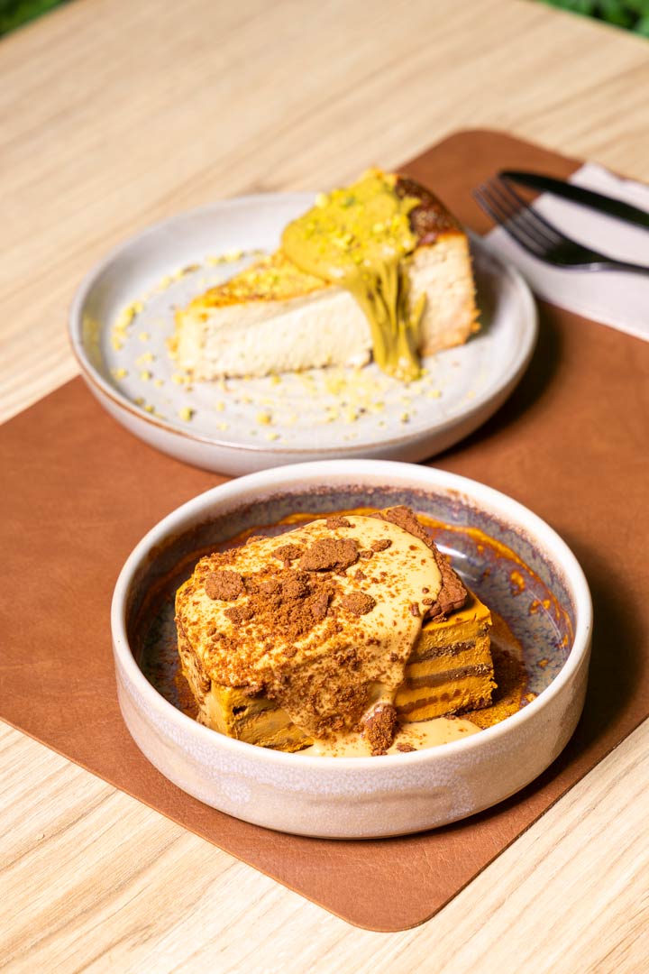 Tarta de queso con pistacho y chocotorta